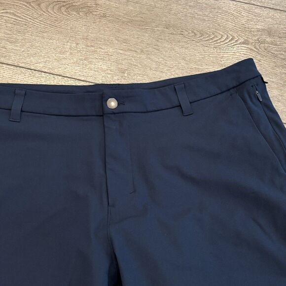 Lululemon Commission Shorts Mens 38 Blue 8” Inseam Casual Golf Activewear Preppy - Picture 2 of 7
